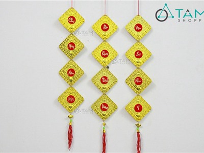 Dây treo Tết vuông bông mai số 47 (180cm)